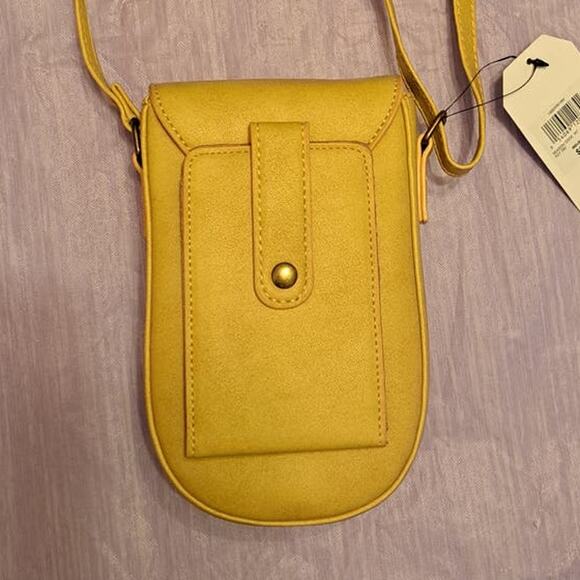 Womens Multisac Small Yellow Crossbody Bag with Snap Closure - Picture 8 of 10